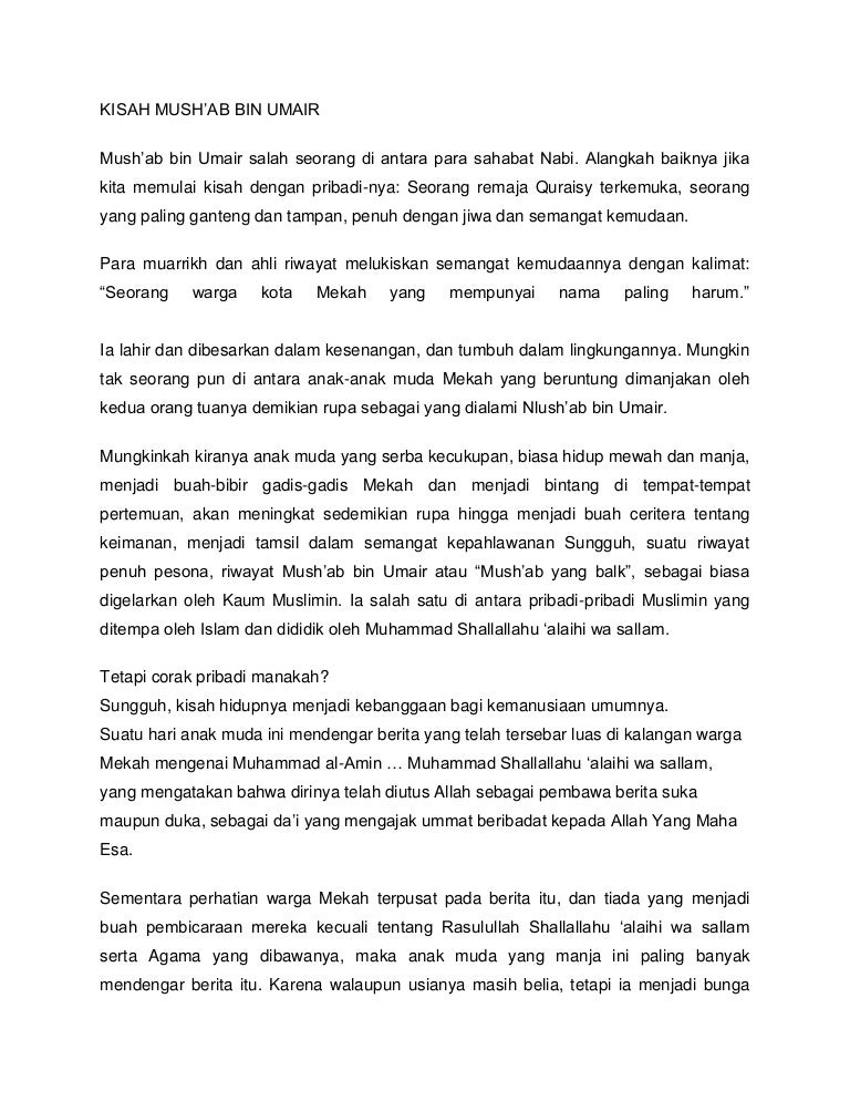 Kisah Sahabat Rasulullah Pdf